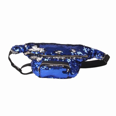 Sequin Fanny Pack For Women In Bulk Price Blue Silver