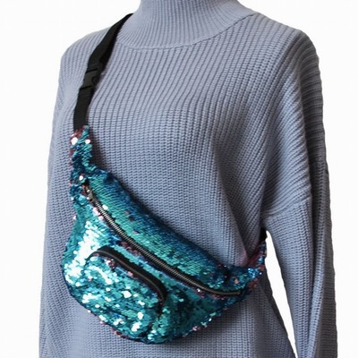 Cute Crossbody Sequin Bag Perfect Gift Light Blue Wine