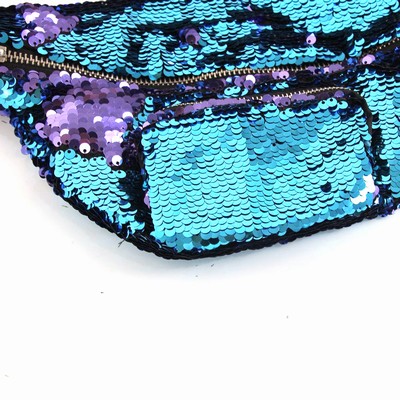 Sequin Belly Bag Cool Gift Unusual Light Blue Purple