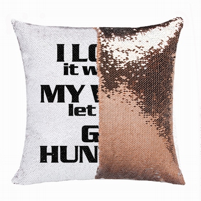 Bulk Best Reversible Sequin Pillow Wife Ass Text Gift