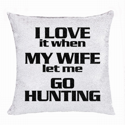 Bulk Best Double Sided Sequin Pillow Wife Ass Text Gift