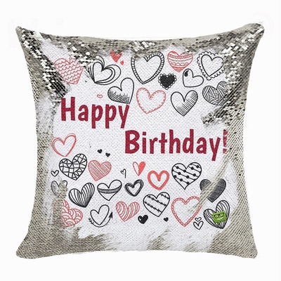 Cheap Sequin Magic Pillow Personalized Photo Gift Birthday