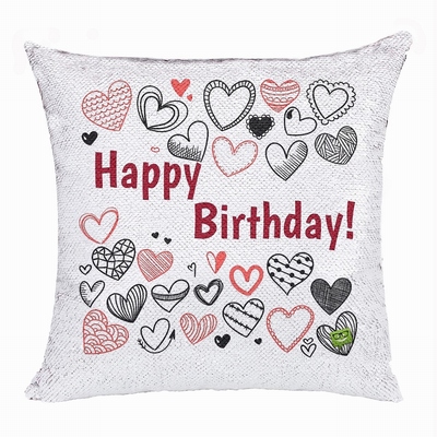 Cheap Sequin Magic Pillow Personalized Photo Gift Birthday