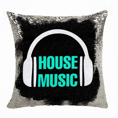 Fashion Picture Gift House Music Personalized Sequin Pillow