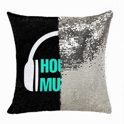 Fashion Picture Gift House Music Personalized Sequin Pillow