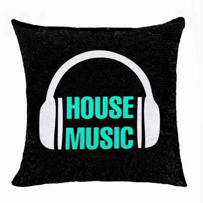 Fashion Picture Gift House Music Personalized Sequin Pillow