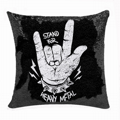 Fashion Wholesale Flip Sequin Pillow Metal Hand Sign Photo Gift