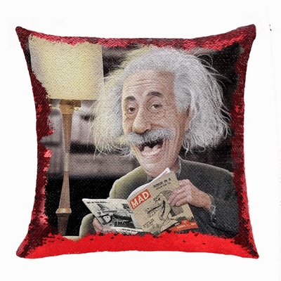 Fashion Wholesale Reversible Sequin Pillow Professor Image Gift