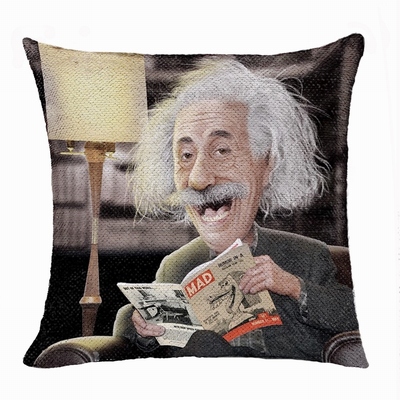 Fashion Wholesale Reversible Sequin Pillow Professor Image Gift