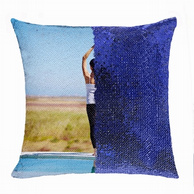 Special Photo Yoga Gift Shining Personalized Flip Sequin Pillow