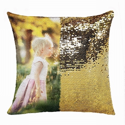 Special Wish Gift Personalized Photo Sequin Pillow Sister