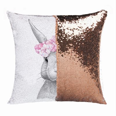 Sequin Pillow Wholesale Cute Bunny Cushion Cover