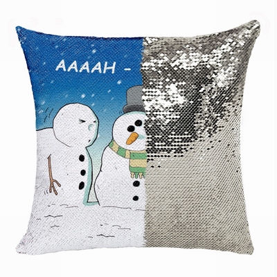 Christmas Custom Funny Gift For Him Sequin Cushion Cover