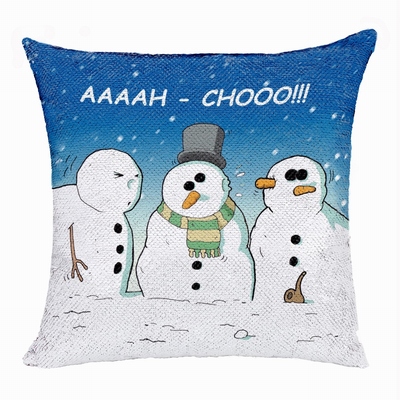 Christmas Custom Funny Gift For Him Sequin Cushion Cover