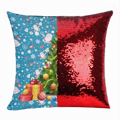 Christmas Tree Personalized Awesome Photo Gift Sequin Pillow