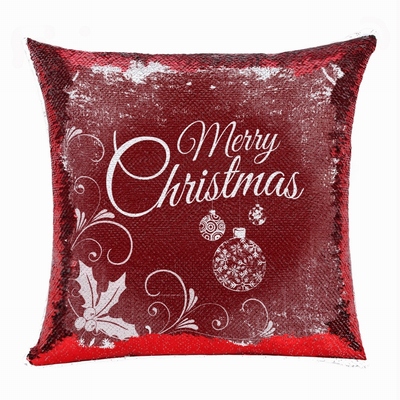 Merry Christmas Gift Reversible Sequin Pillow Best Gift