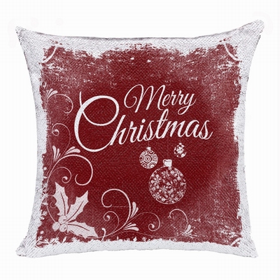 Merry Christmas Gift Reversible Sequin Pillow Best Gift