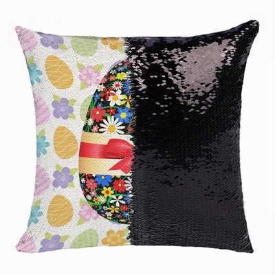 Easter Egg Custom Present For Children Flip Sequin Pillow