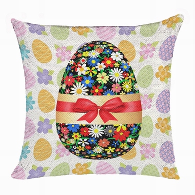 Easter Egg Custom Present For Children Flip Sequin Pillow