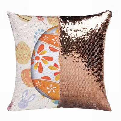 Easter Engraved Gift For Family Reversible Sequin Pillow