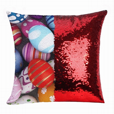 Easter Fashion Present Eggs For Women Sequin Magic Pillow