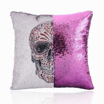 Skull Design Sequin Pillow Perfect Gift Wholesale