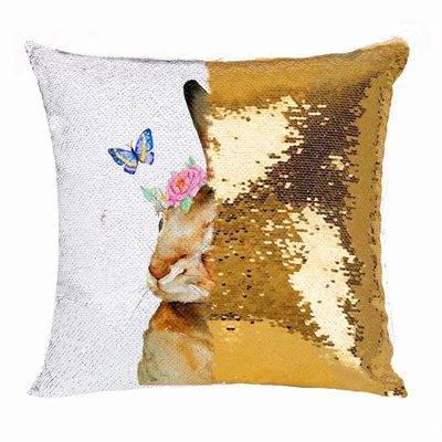 Sequin Pillow Online Happy Easter Day Bunny Gift
