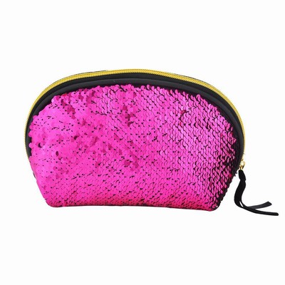 Sequin Seashell Clutch Bag In Bulk Pink Silver