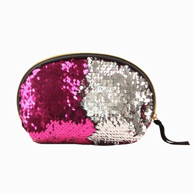 Sequin Seashell Clutch Bag In Bulk Pink Silver