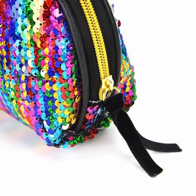 Bulk Shining Sequin Shell Clutch Purse Rainbow