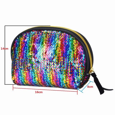 Bulk Shining Sequin Shell Clutch Purse Rainbow