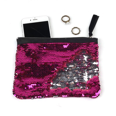 Party Favors Sequin Evening Bag Pink Silver