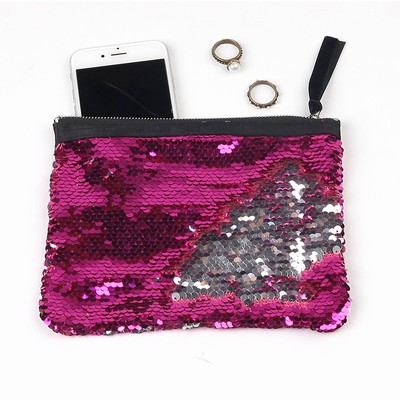 Party Favors Sequin Evening Bag Pink Silver
