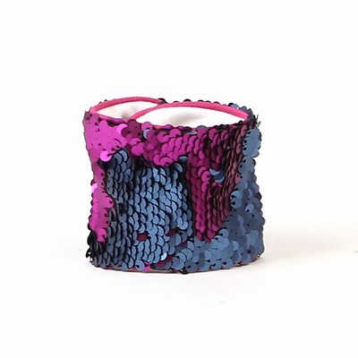 Sequin Shine Wristband Wedding Gift Matte Purple Blue