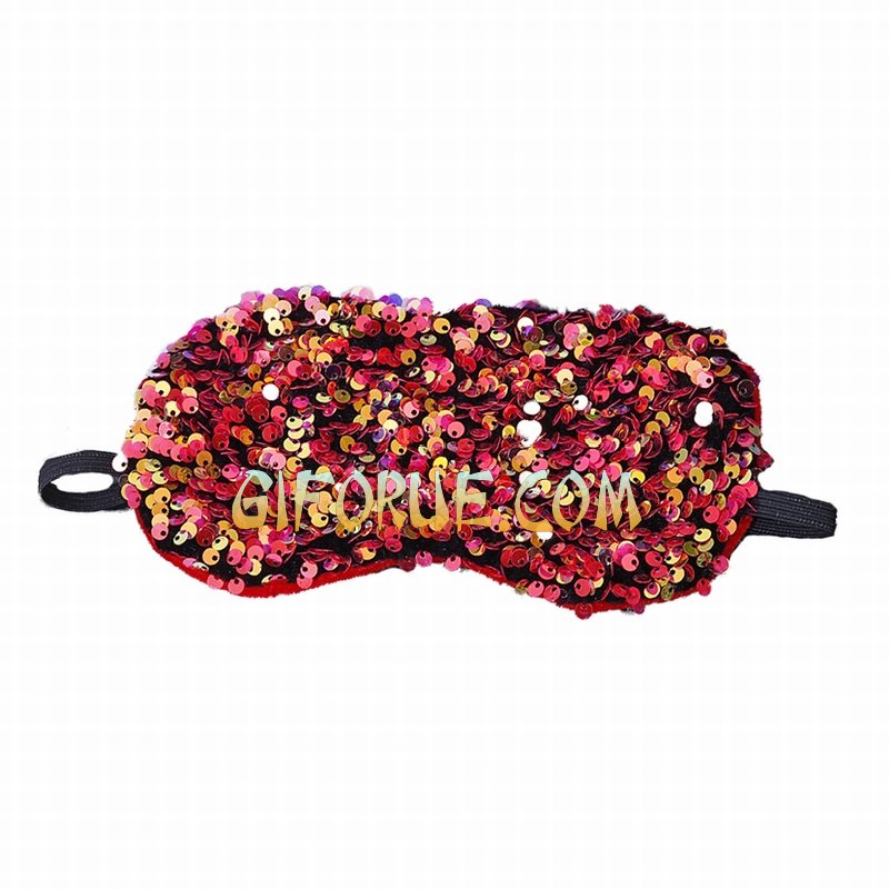 Crystal Sequin Eye Mask Amazing Gift Blindfold 10 Pack - Click Image to Close
