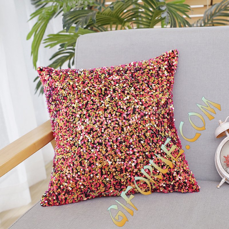 Fashion Pillow Case Crystal Sequin Amazing Gift - Click Image to Close