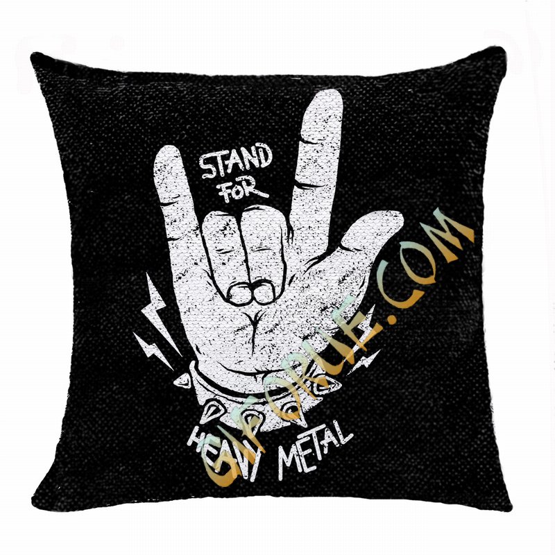 Fashion Wholesale Flip Sequin Pillow Metal Hand Sign Photo Gift - Click Image to Close