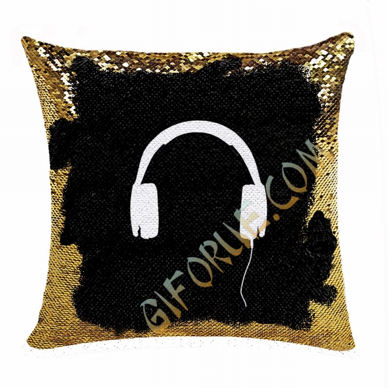 Fashionable Sequin Cushion Cover Earpiece Image Gift In Bulk - Click Image to Close