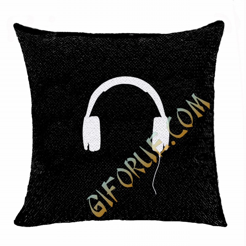 Fashionable Sequin Cushion Cover Earpiece Image Gift In Bulk - Click Image to Close