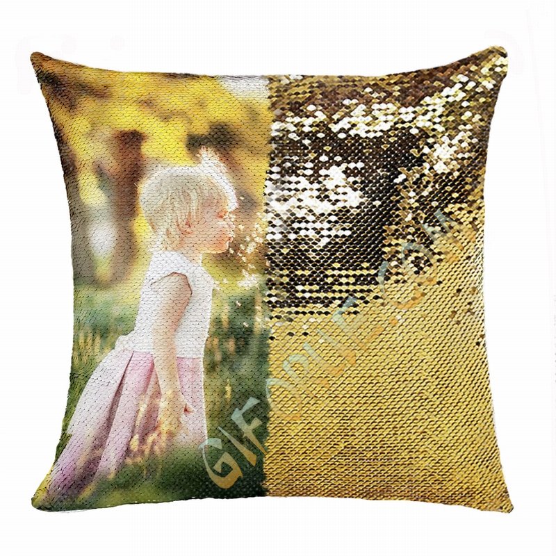 Special Wish Gift Personalized Photo Sequin Pillow Sister - Click Image to Close