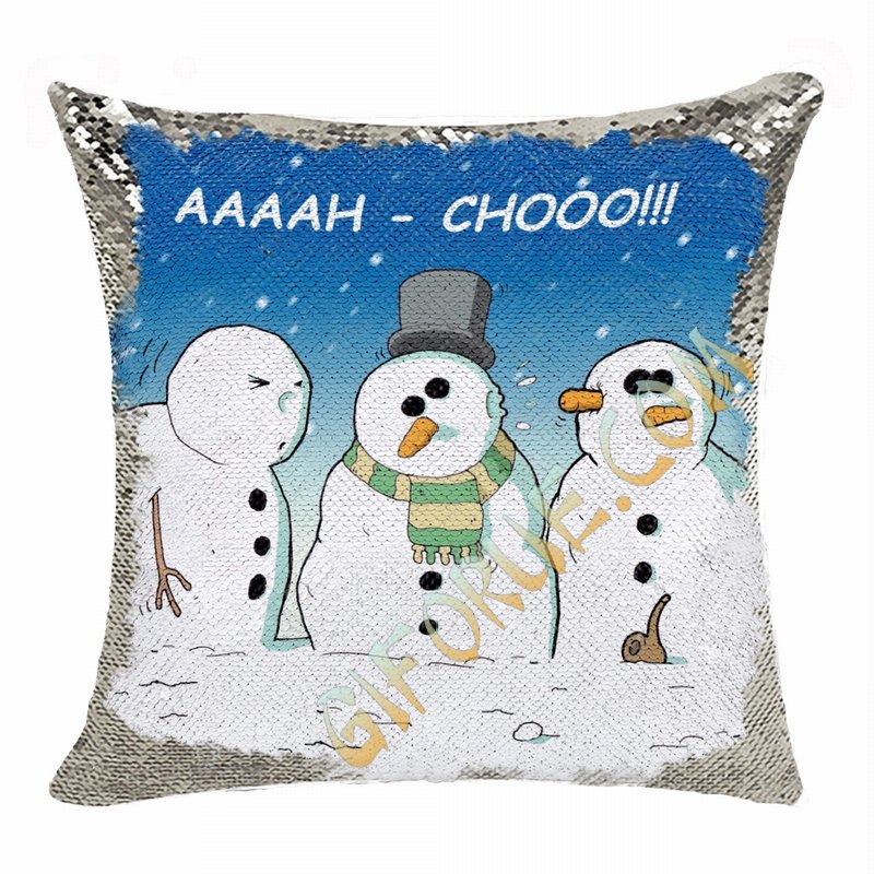 Christmas Custom Funny Gift For Him Sequin Cushion Cover - Click Image to Close