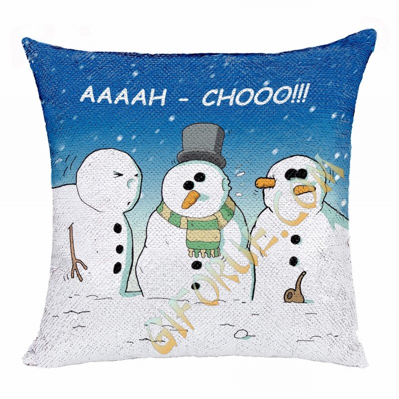 Christmas Custom Funny Gift For Him Sequin Cushion Cover - Click Image to Close