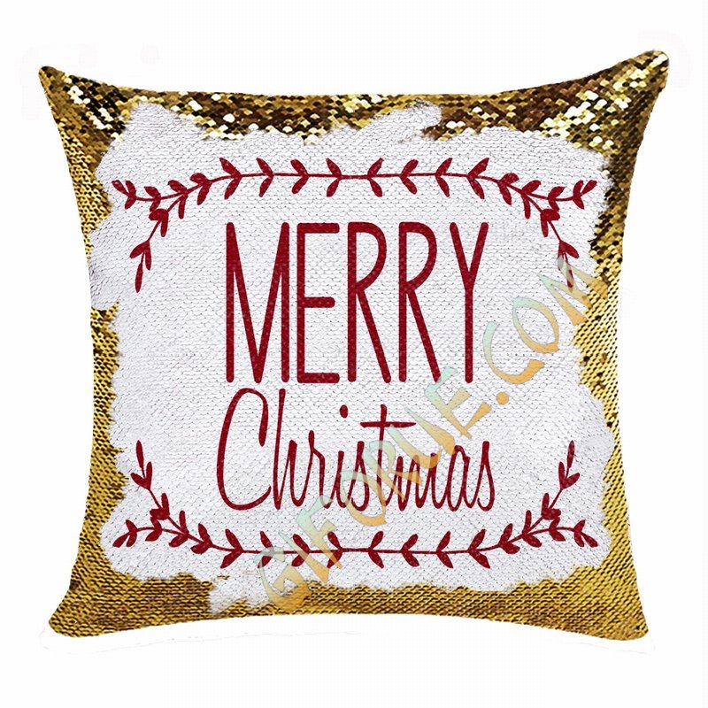 Christmas Personalized Special Gift Sequin Magic Pillow - Click Image to Close