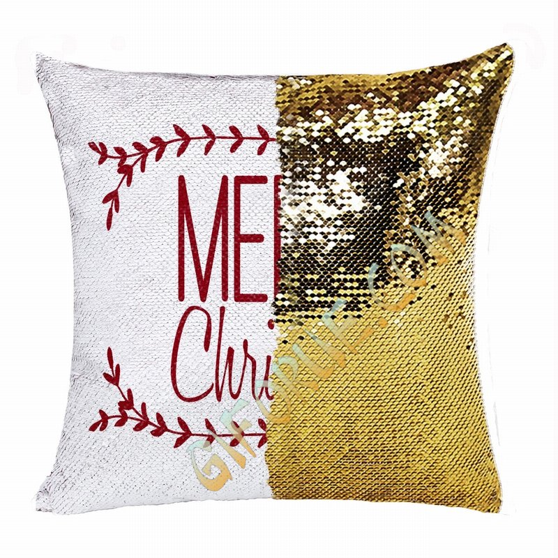 Christmas Personalized Special Gift Sequin Magic Pillow - Click Image to Close