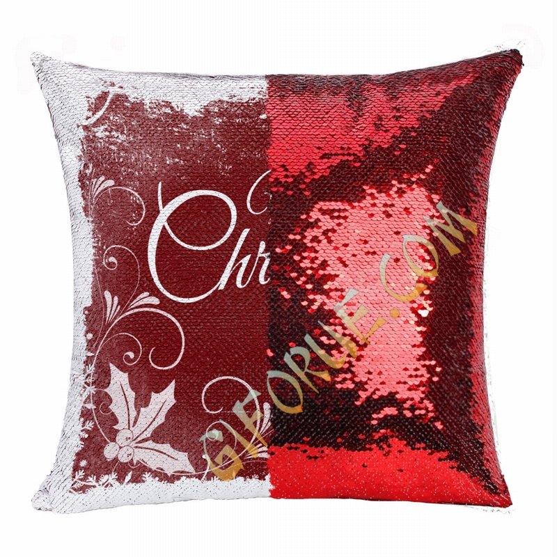 Merry Christmas Gift Reversible Sequin Pillow Best Gift - Click Image to Close
