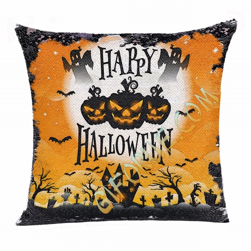 Happy Halloween Ghost Pumpkin Best Custom Present Pillow - Click Image to Close