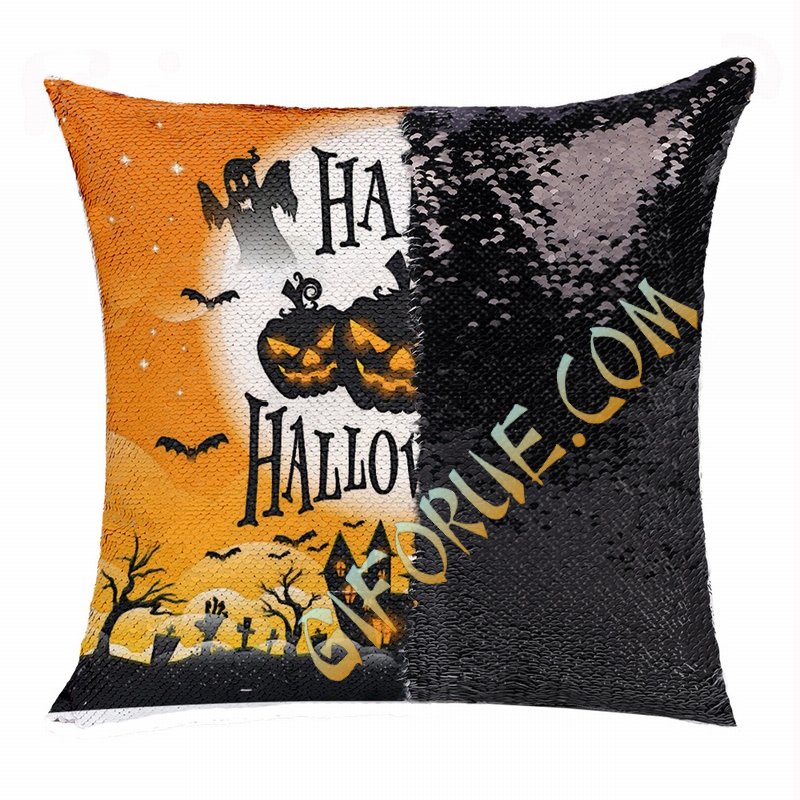 Happy Halloween Ghost Pumpkin Best Custom Present Pillow - Click Image to Close