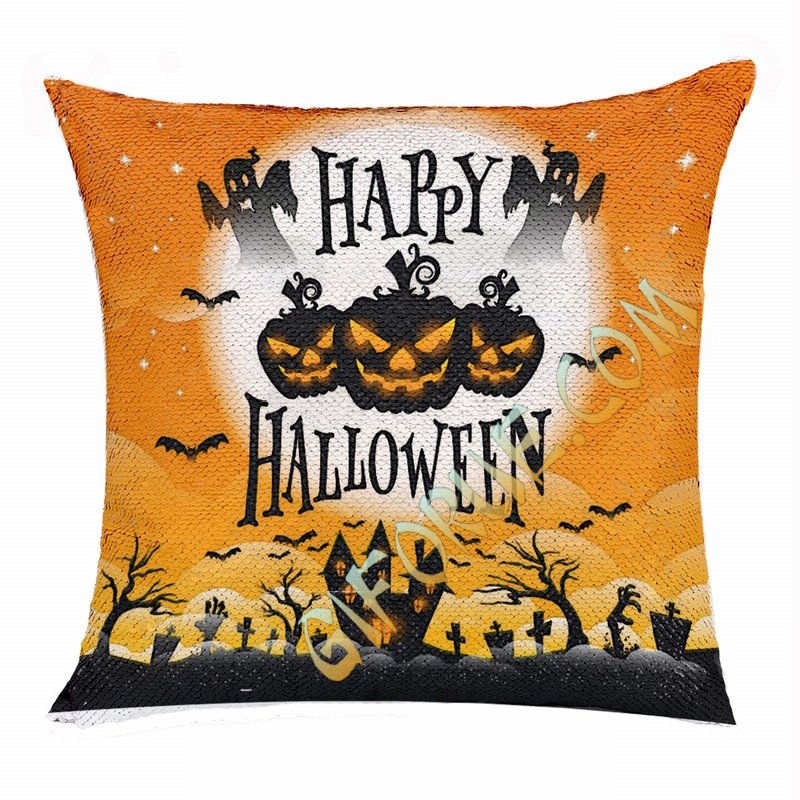 Happy Halloween Ghost Pumpkin Best Custom Present Pillow - Click Image to Close