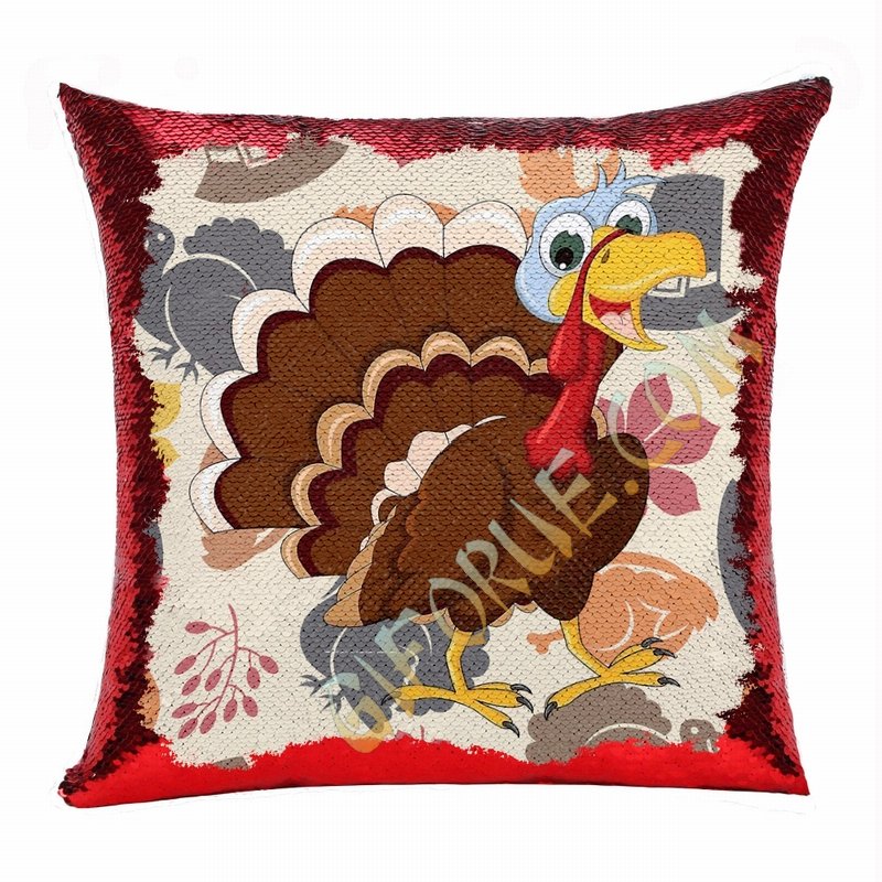 Thanksgiving Wonderful Present Personalized Trukey Cushion Cover - Click Image to Close