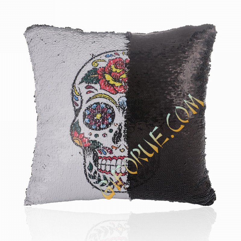 Wholesale Sequin Magic Pillow Skull Fest Gift - Click Image to Close